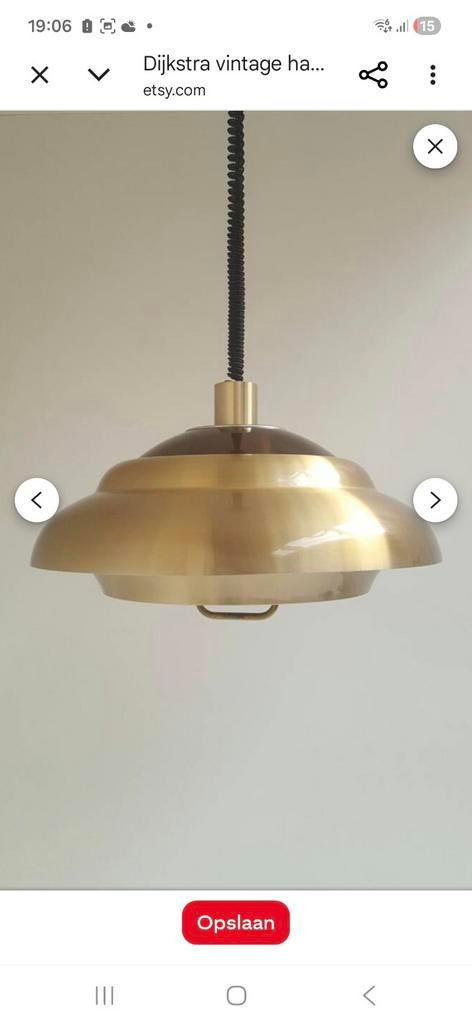Dijkstra midcentury space age design ufo Pendant hanglamp, Ophalen, Minder dan 50 cm