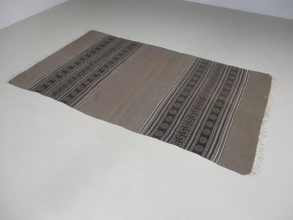 Fraai wollen Kelim kleed 2,30 x 1,35 vintage design, Ophalen, Gebruikt, 100 tot 150 cm, Zwart