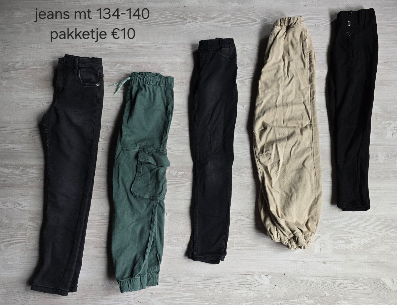 jeans spijkerbroeken broeken set 5 stuks mt 134-140, Kinderen en Baby's, Ophalen, Zo goed als nieuw, Meisje, Broek