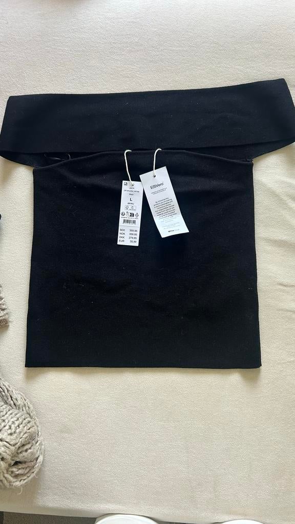 Gina tricot Zwart off-shoulder topje maat 42 nieuw met label, Verzenden, Zwart, Maat 42/44 (L), Nieuw