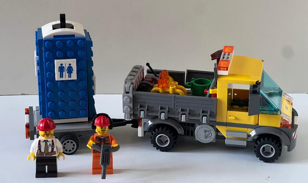 Lego 60073 Service Truck /  Dienstwagen met Mobiel Toilet, Compleet, City, Lego, Ophalen of Verzenden