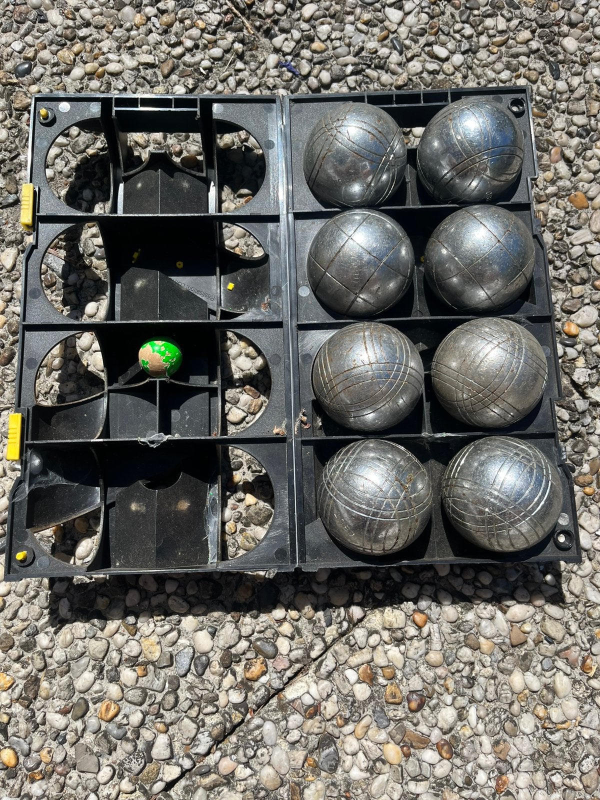 Petanque ballen set met 8 ballen, Ophalen of Verzenden, Gebruikt, Bal