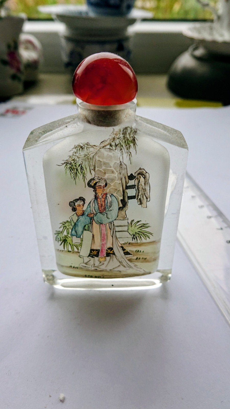 Antieke Chinese Snuff Bottle met Binnenschildering, Ophalen of Verzenden