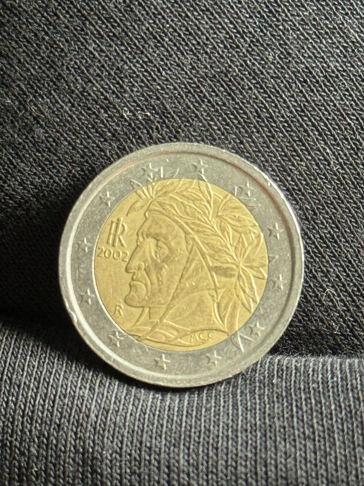 Italiaanse 2 Euro munt 2002 - Dante Alighieri, Ophalen of Verzenden, Italië, 2 euro, Losse munt