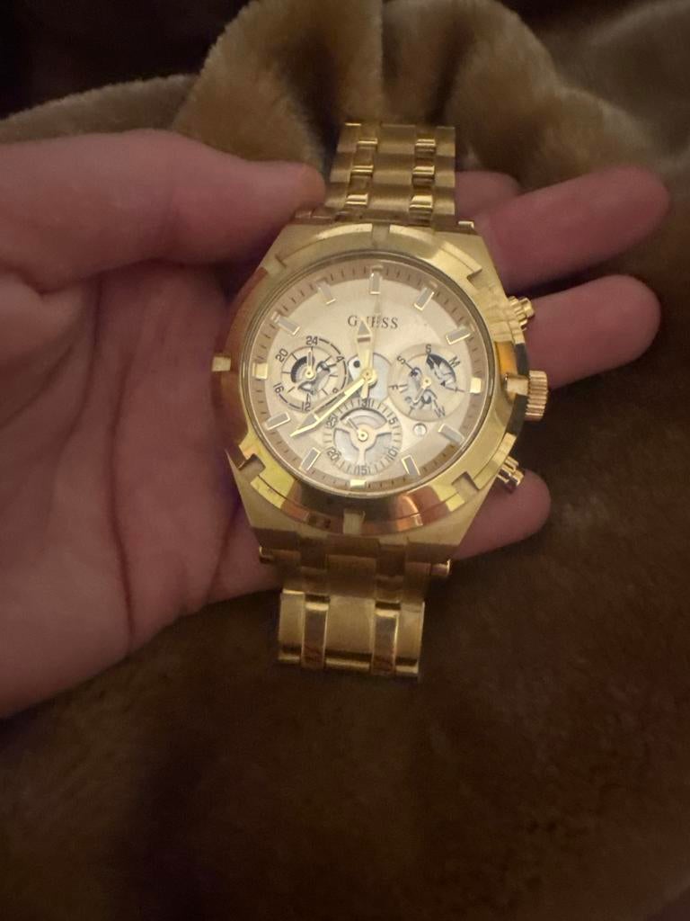 Gouden Guess horloge, Overige merken, Gebruikt, Polshorloge, Ophalen of Verzenden