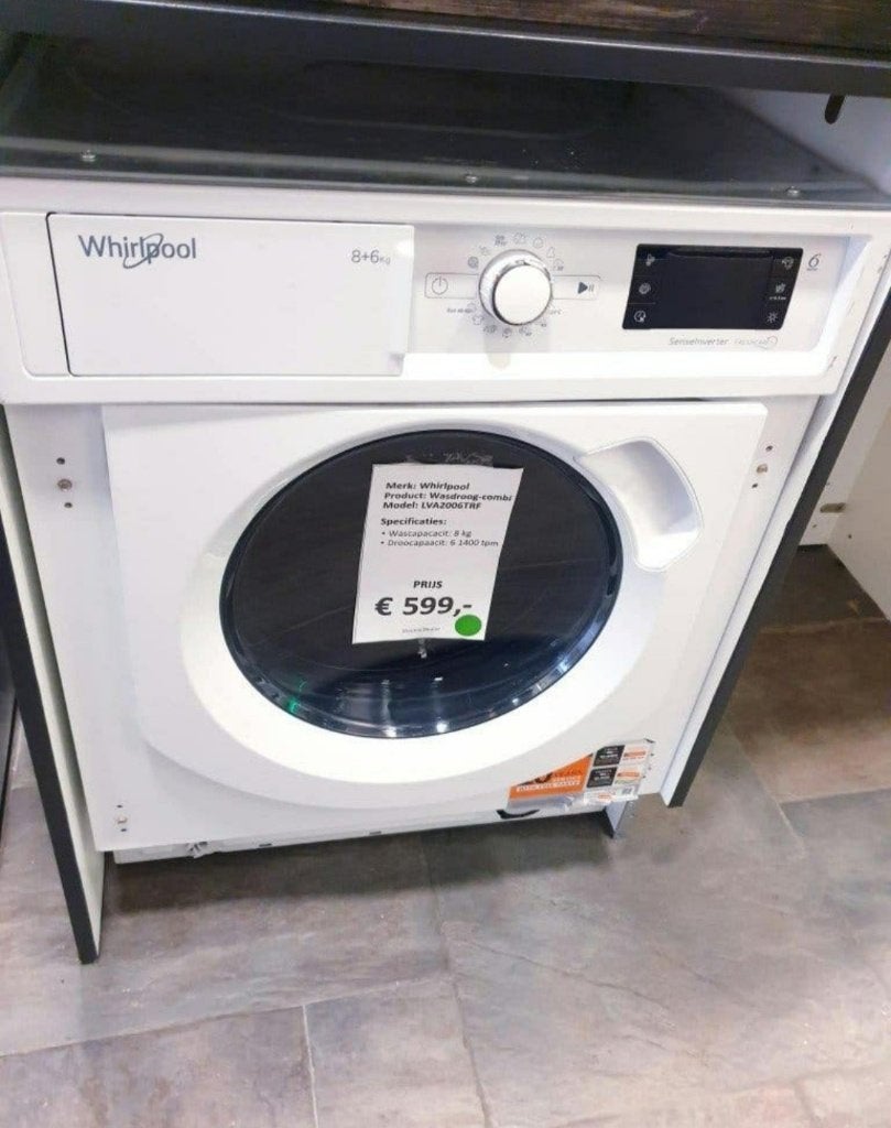 inbouw whirlpool wasdroog combi ✅B KEUZE NIEUW inc garantie, Ophalen, 6 tot 8 kg, Minder dan 85 cm, Nieuw