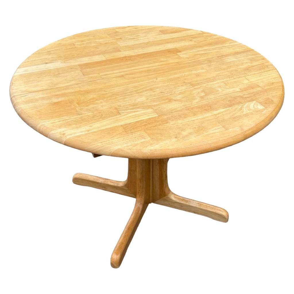 Vintage Ronde Eettafel Verlengbaar Jaren 70 Design, 100 tot 150 cm, Vintage, 50 tot 100 cm, Zo goed als nieuw