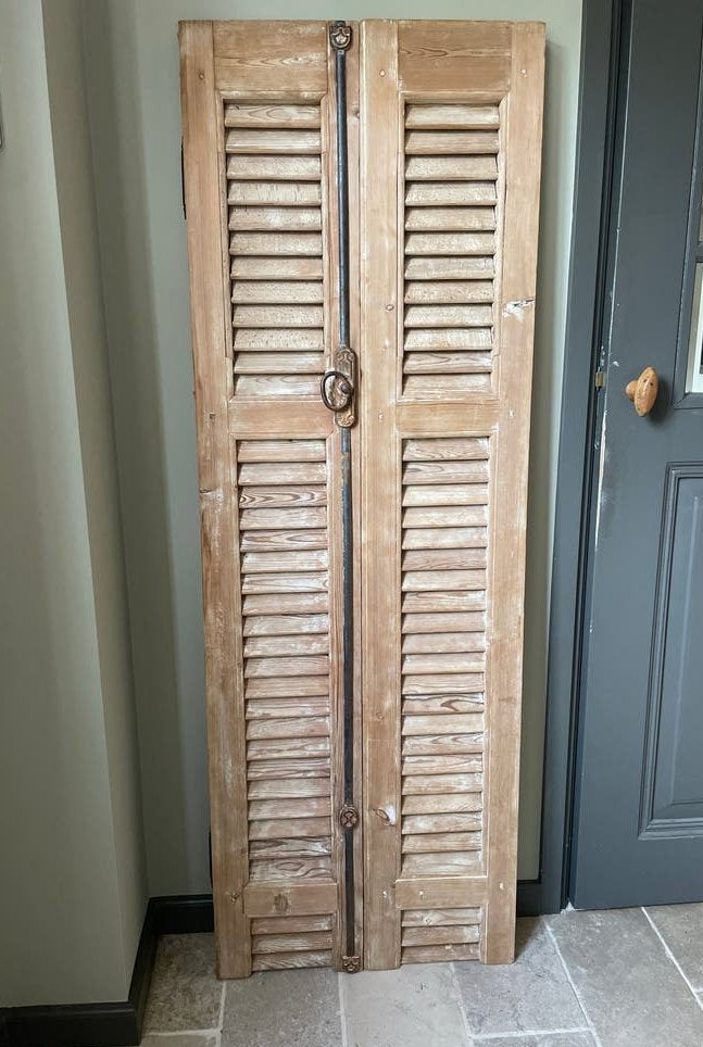 Massief houten luiken - set van 2, Ophalen, Gebruikt, Minder dan 80 cm, Overige typen
