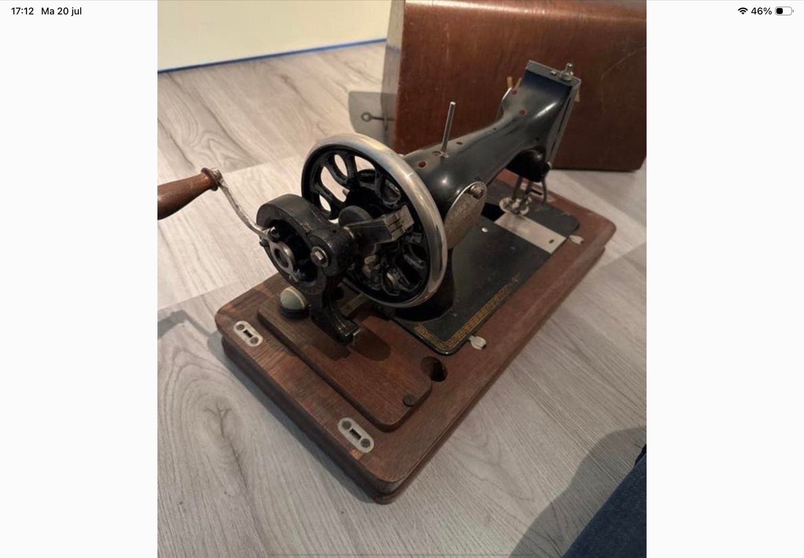 Antieke Vesta Naaimachine met Houten Koffer, Ophalen