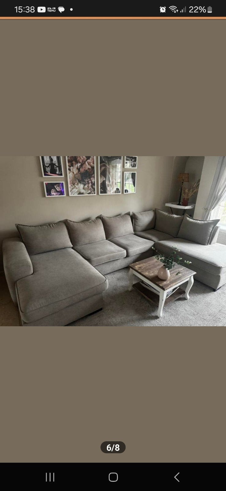 Grote hoekbank met chaise longue - Comfortabel en stijlvol, Ophalen, Zo goed als nieuw, Stof, Modern, Comfortabel