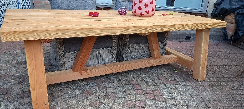 tuintafel 220 lang, Tuin en Terras, Ophalen, Nieuw, Rechthoekig, Hout