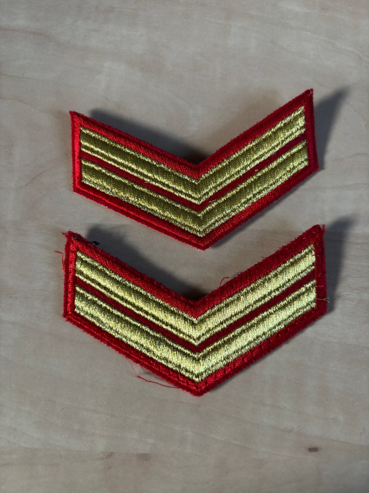 Set rangen korporaal korps mariniers voor DT, Verzamelen, Verzenden, Marine, Nederland, Embleem of Badge