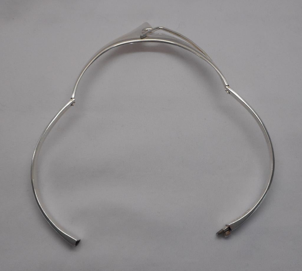 Zilveren Massieve modernist spang /collier Mexico nr.1192, Verzenden, Zo goed als nieuw, Zilver, Zilver