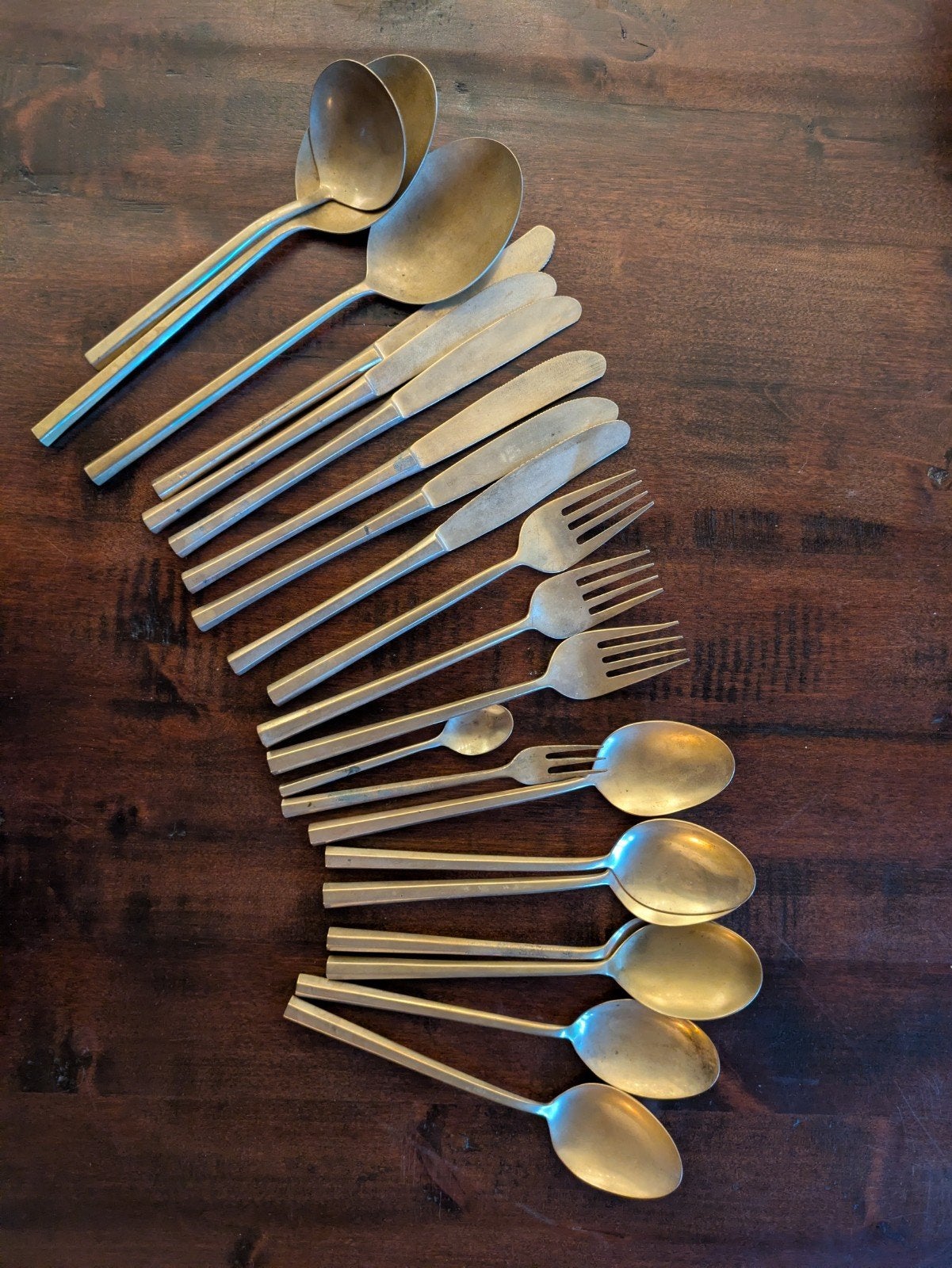 Bronzen/Gouden Bestekset - Vintage Stijl, Ophalen