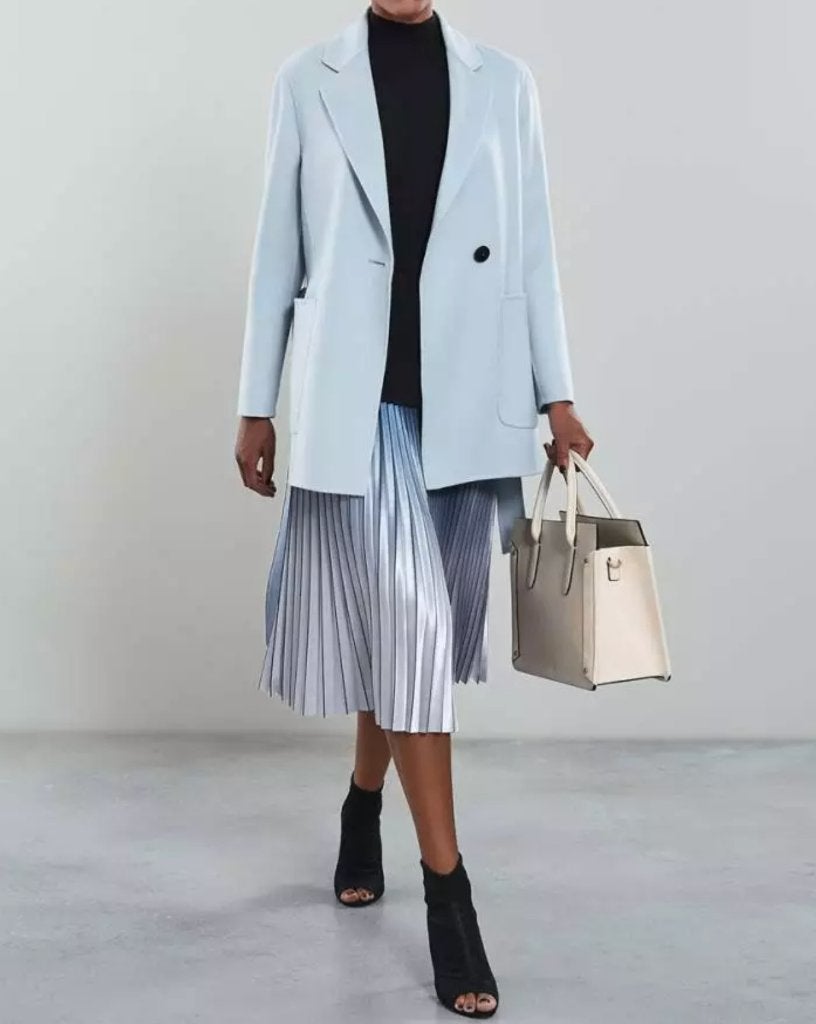 Reiss wollen jas mantel Austen lichtblauw maat 38, Kleding | Dames, Maat 38/40 (M), Reiss, Blauw, Nieuw