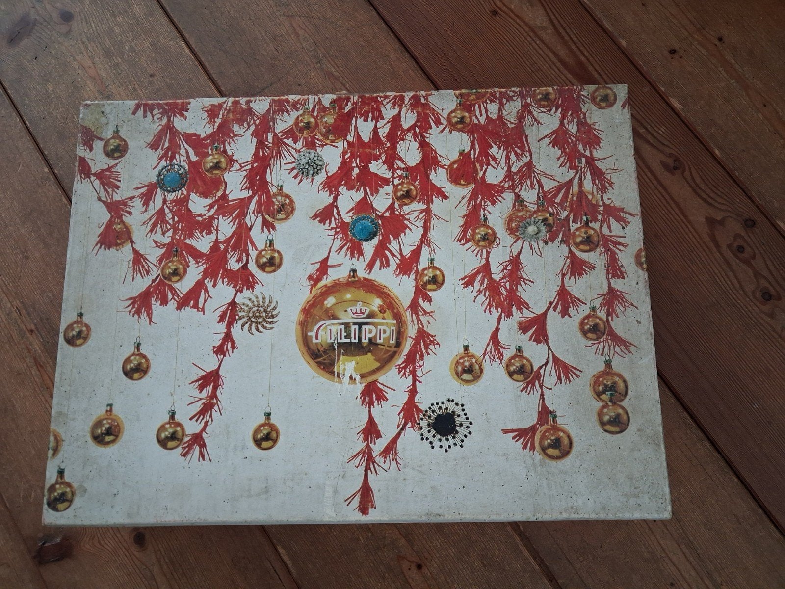 Oude vintage kerstballen bewaar doos uit Italië, Antiek en Kunst, Ophalen of Verzenden