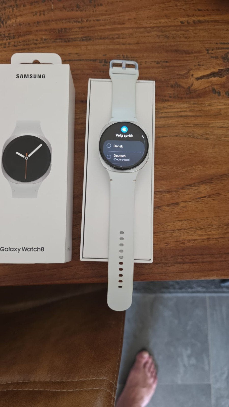 Samsung Galaxy watch 8, Sieraden, Tassen en Uiterlijk, Smartwatches, Ophalen, Zo goed als nieuw, Wit, Android