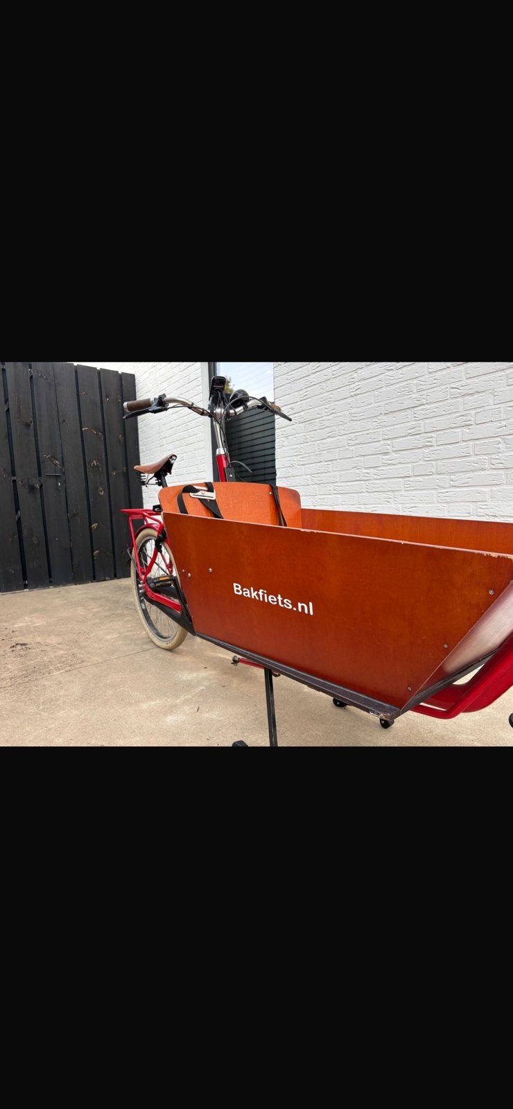 Bakfiets nl Electrische bakfiets cargo long, 4 kinderen of meer, Huif, Zo goed als nieuw, Ophalen