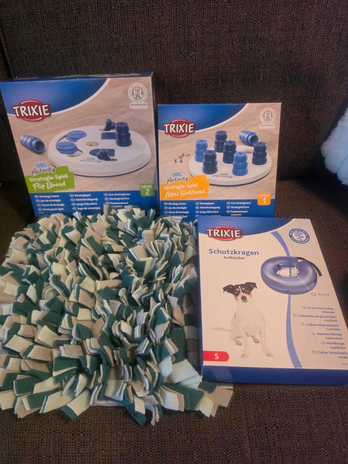 Kraag en spelletjes voor honden, Ophalen