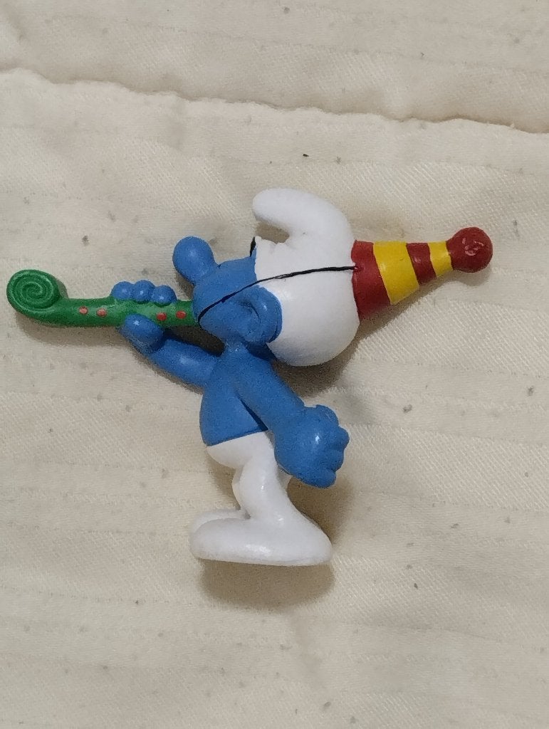 feestneus smurf, Ophalen of Verzenden, Zo goed als nieuw, Overige Smurfen, Poppetje, Figuurtje of Knuffel