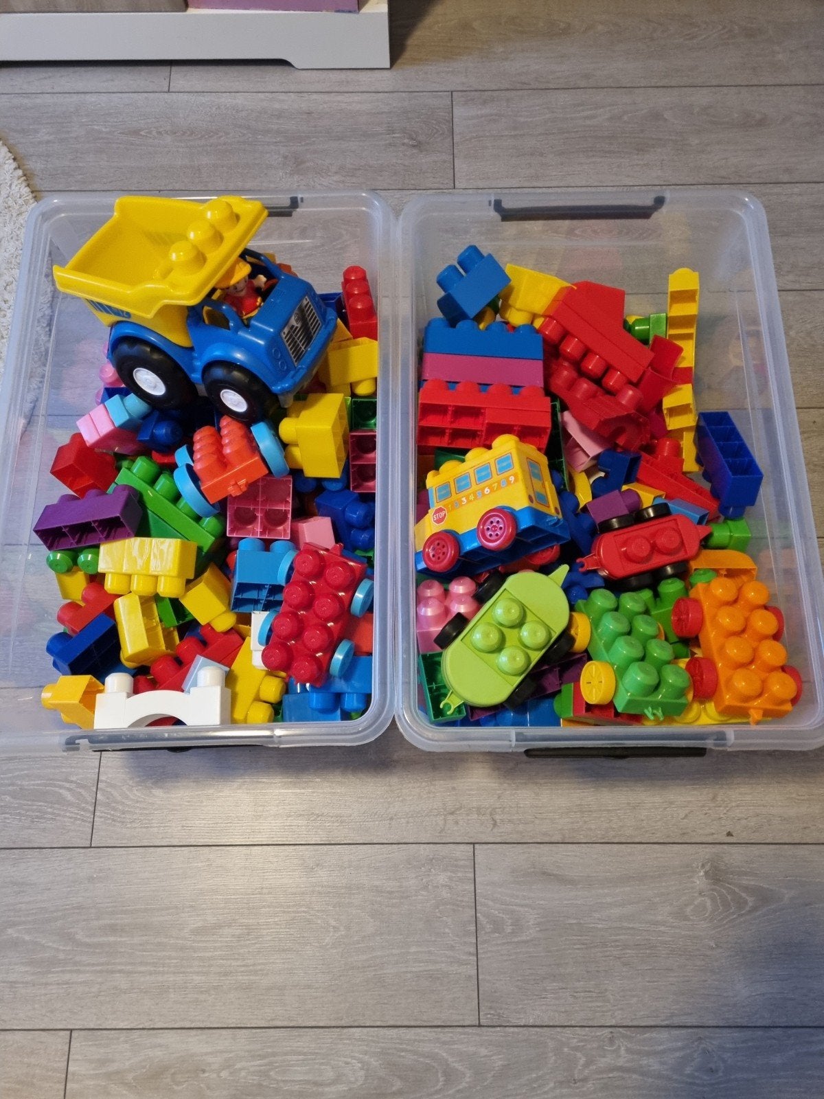 Grote partij megabloks met voertuigen en figuren, Ophalen, Gebruikt, Megabloks