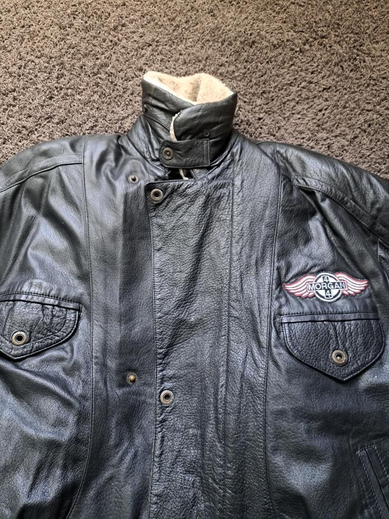 Leren jas met voering, Kleding | Heren, Jassen | Winter, Zo goed als nieuw, Maat 48/50 (M), Zwart, Ophalen of Verzenden