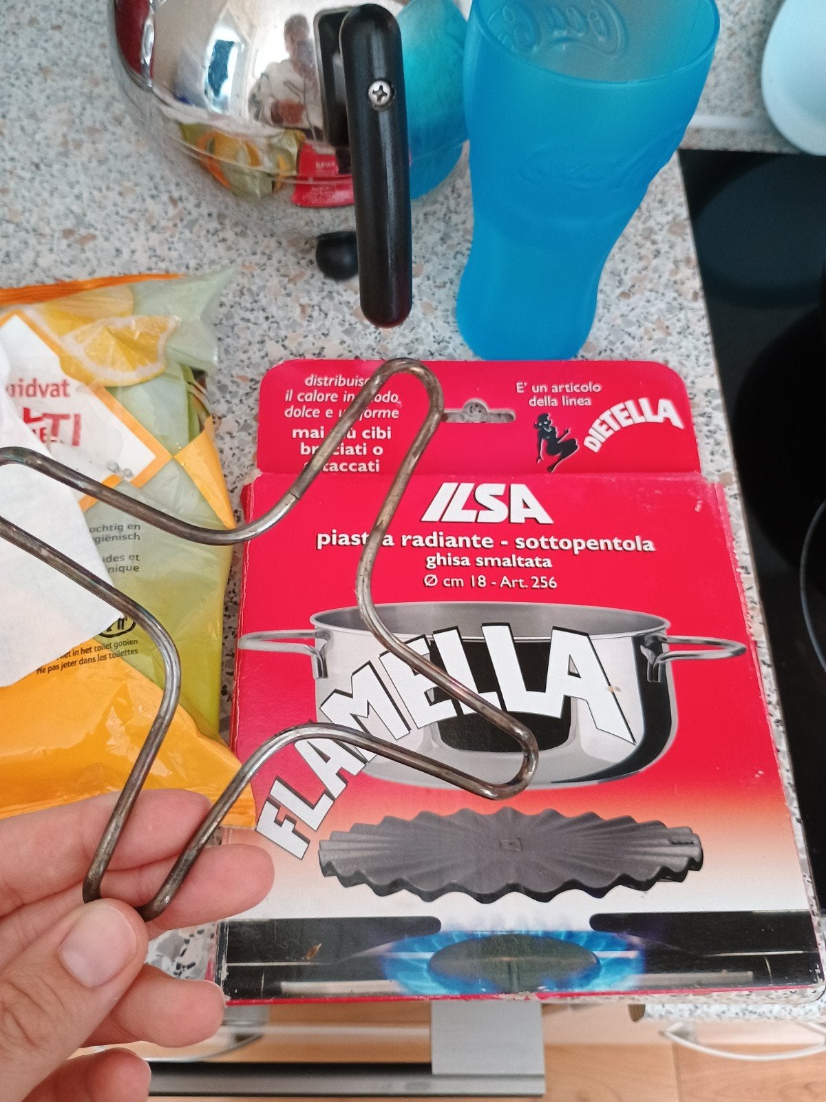 ILSA Flamella vlamverdeler + kleine vlamverdeler, Zilver, Ophalen of Verzenden, Metaal, Overige merken