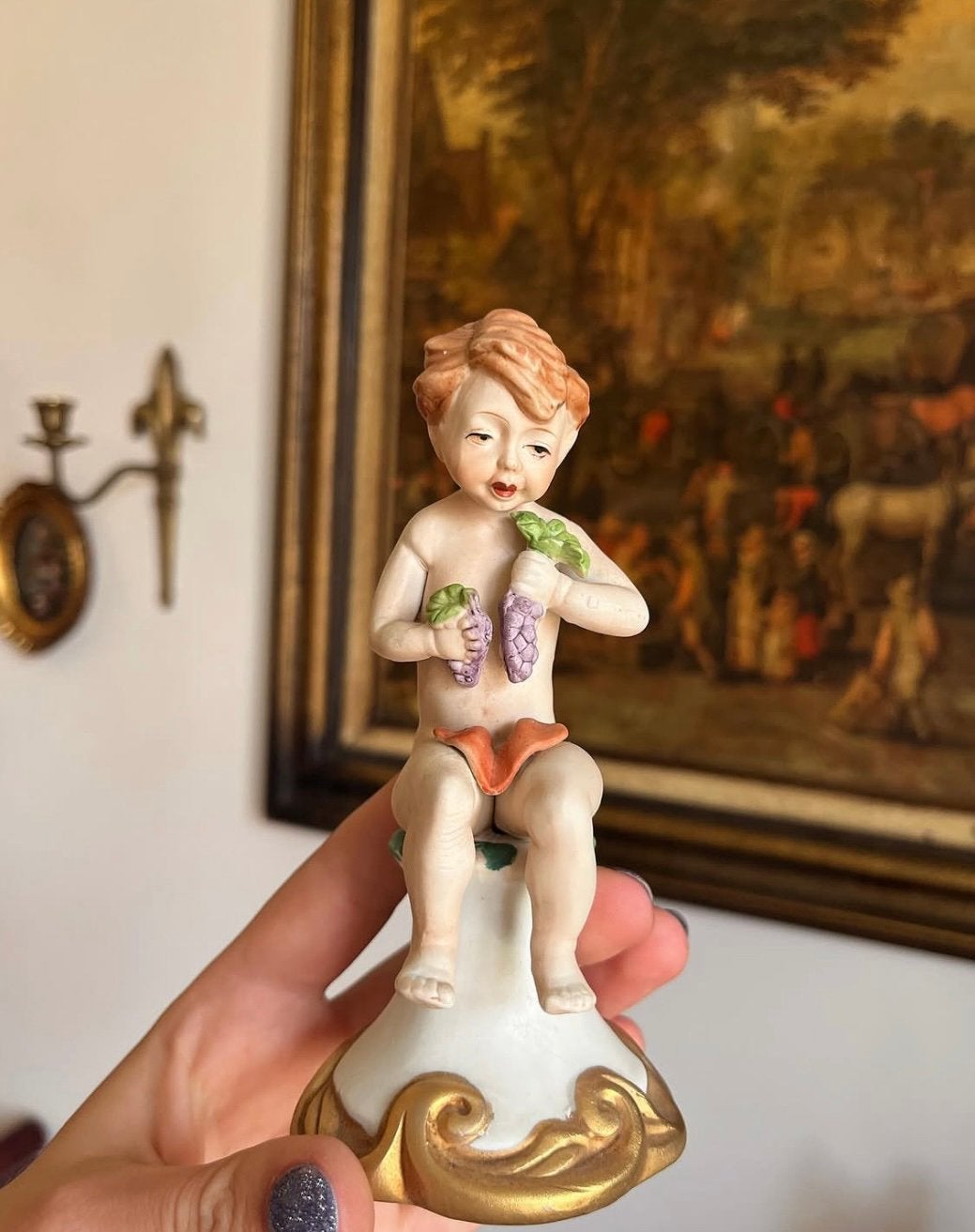Biscuit beeldje, Ophalen