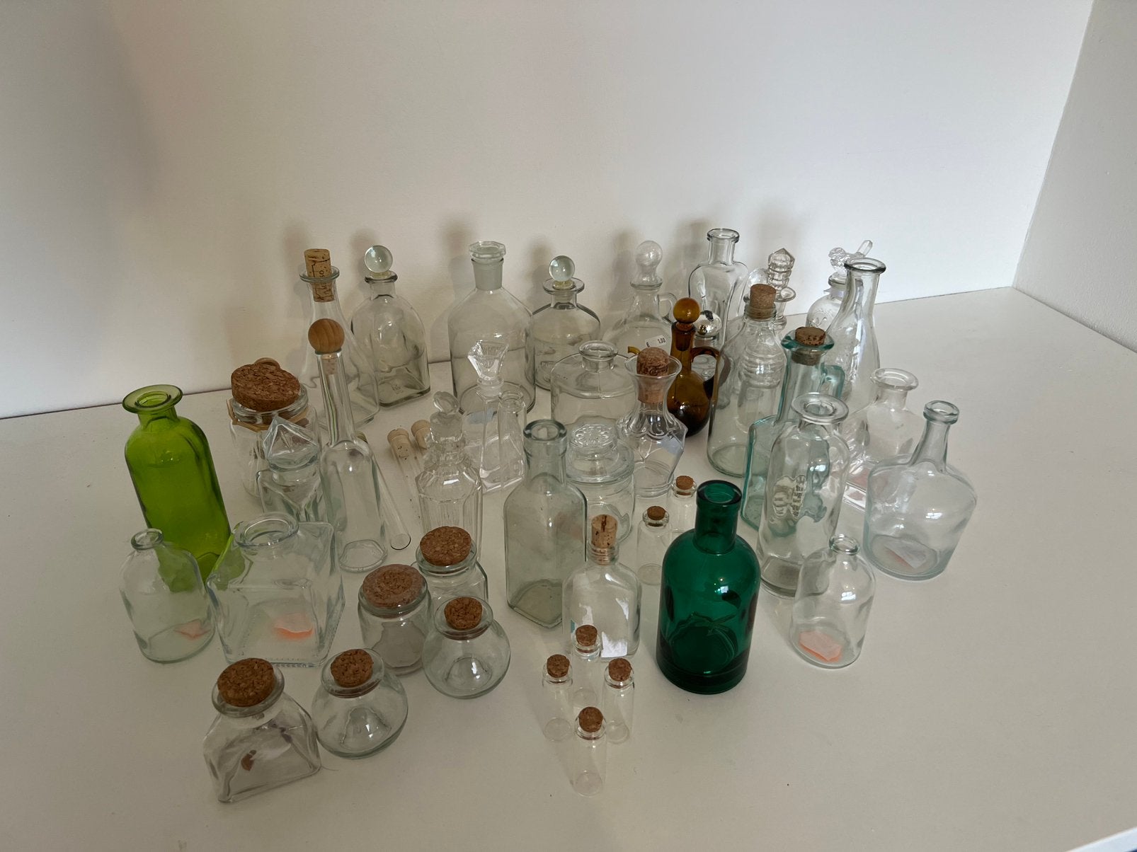 Collectie glazen flesjes, Antiek en Kunst, Antiek | Glas en Kristal, Ophalen of Verzenden