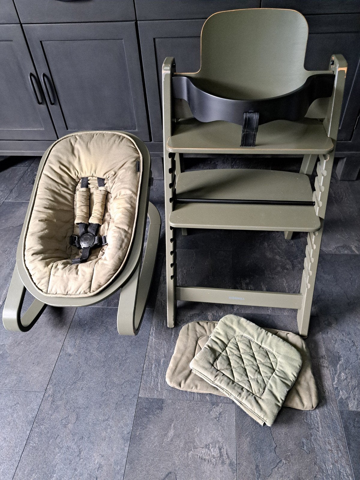 Kidsmill Up kinderstoel met alle  accessoires, Ophalen, Gebruikt, Meegroeistoel, Aanschuifbaar