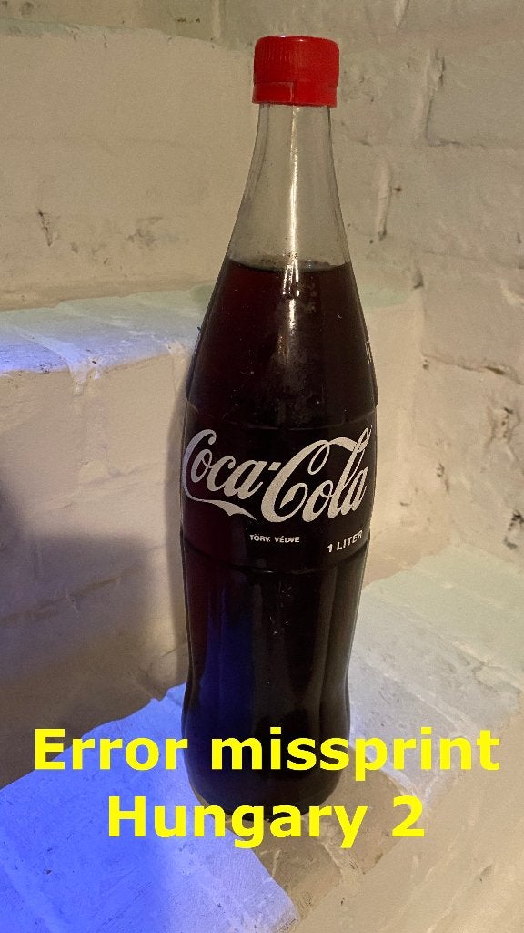 Oude Hongaarse Coca-Cola fles uit jaren 80's MISDRUK 1, Verzamelen, Merken en Reclamevoorwerpen, Nieuw, Verzenden