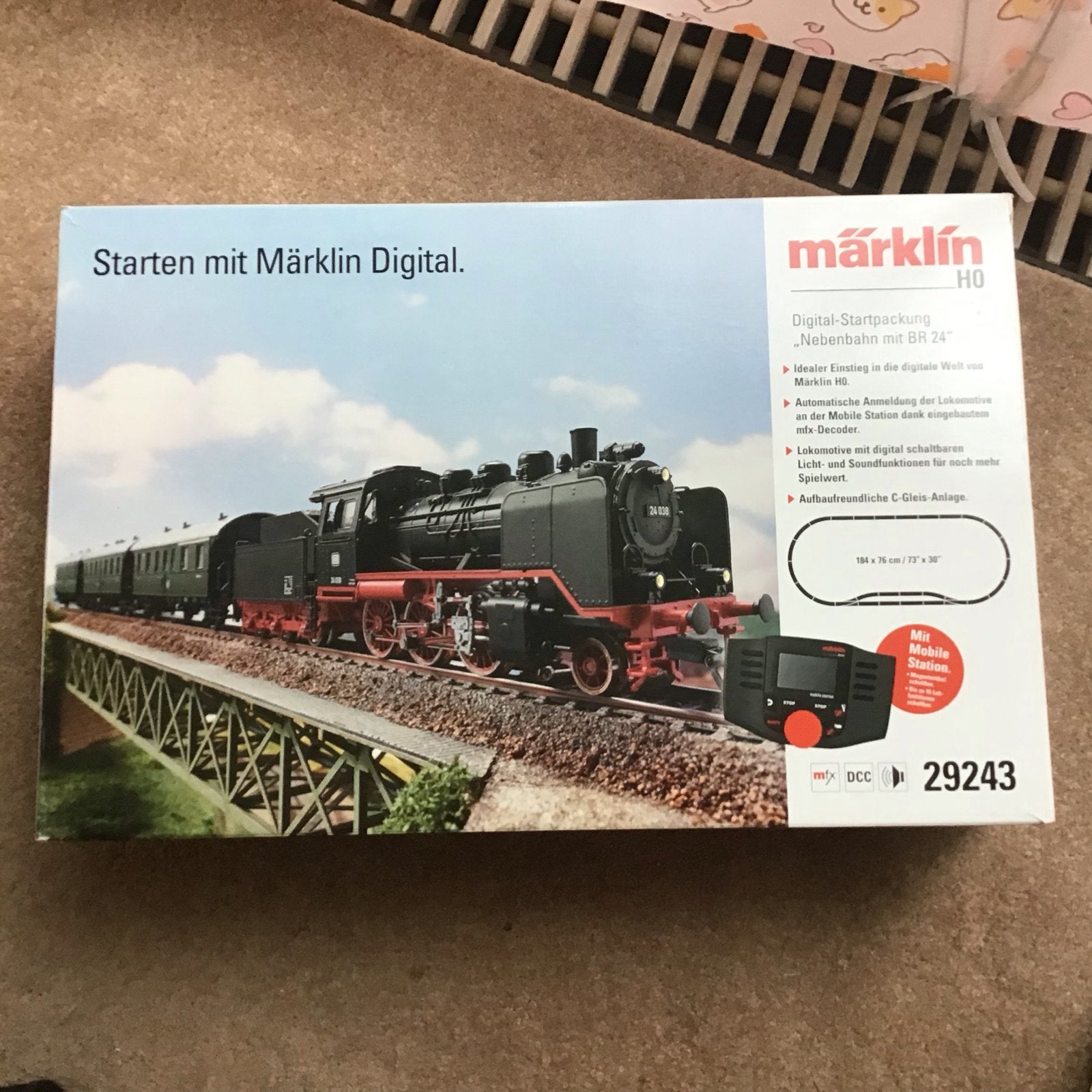 Märklin H0 Digitale Startset BR 24 met Mobile Station, Hobby en Vrije tijd, Wisselstroom, Treinset, Ophalen of Verzenden, Zo goed als nieuw