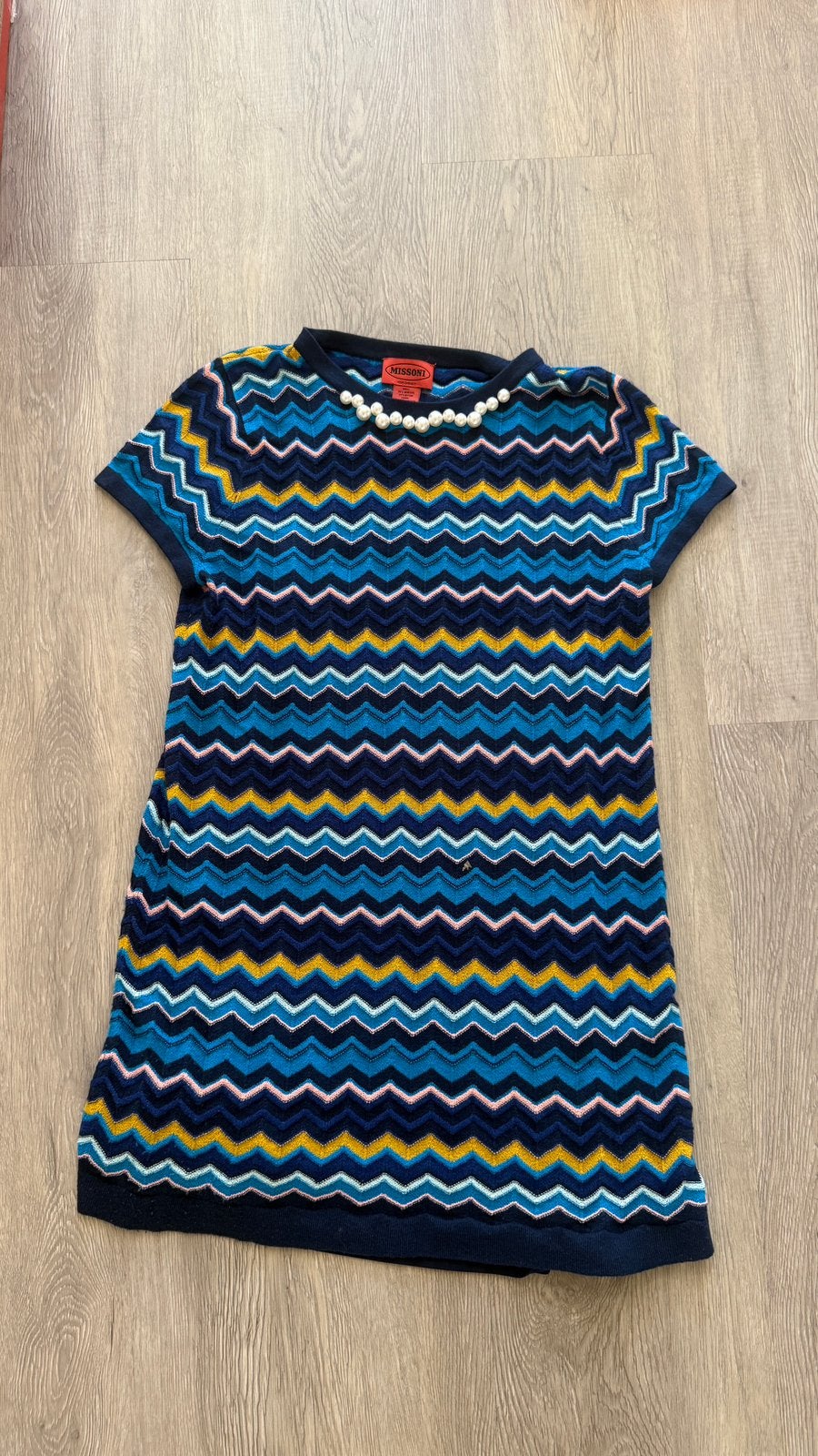 Missoni ZigZag Summer Dress, Ophalen of Verzenden, Zo goed als nieuw, Maat 38/40 (M), Blauw
