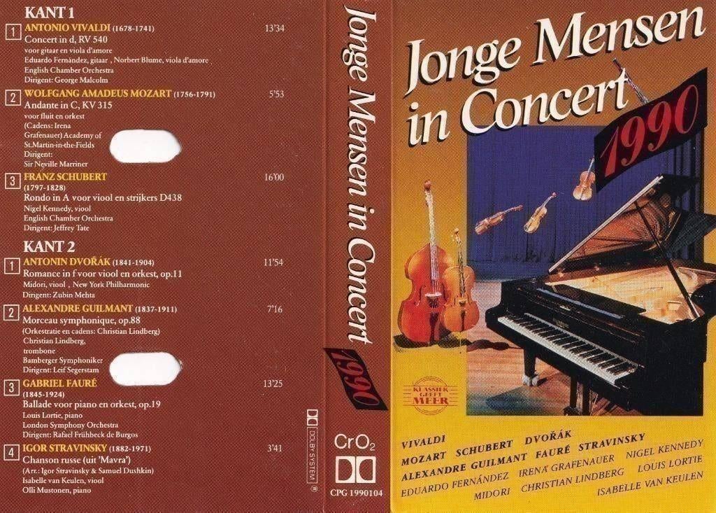 Cassettebandje Various – Jonge Mensen In Concert 1990, Ophalen of Verzenden, Zo goed als nieuw, Pop, 1 bandje