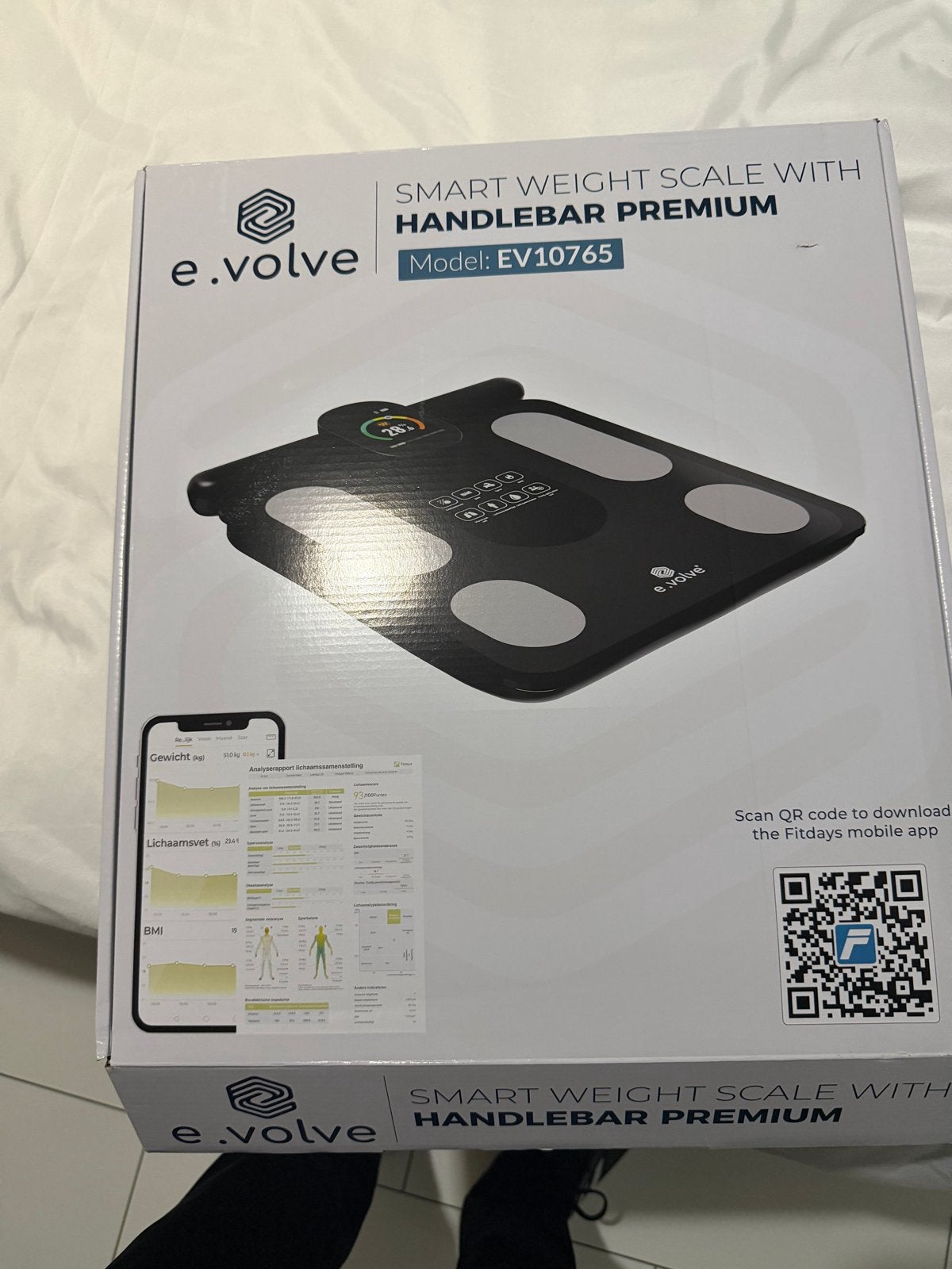 Nieuwe E.volve Smart Weegschaal EV10765 met Handvat Premium, Witgoed en Apparatuur, Weegschalen, Ophalen, 1 tot 500 gram, Nieuw