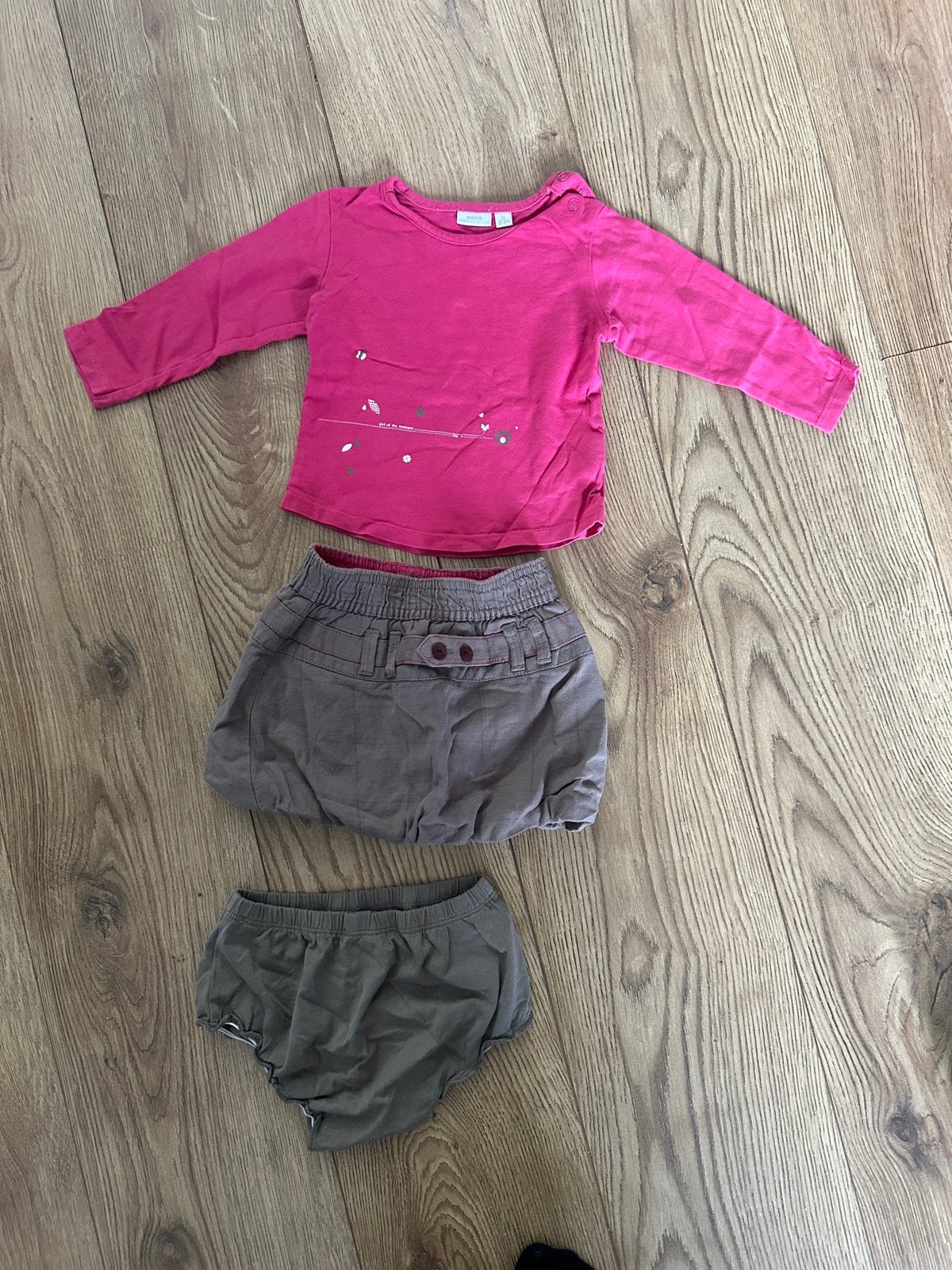 Leuk Mexx setje: shirt, rokje en onderbroekje - maat 80, Ophalen of Verzenden, Zo goed als nieuw, Meisje