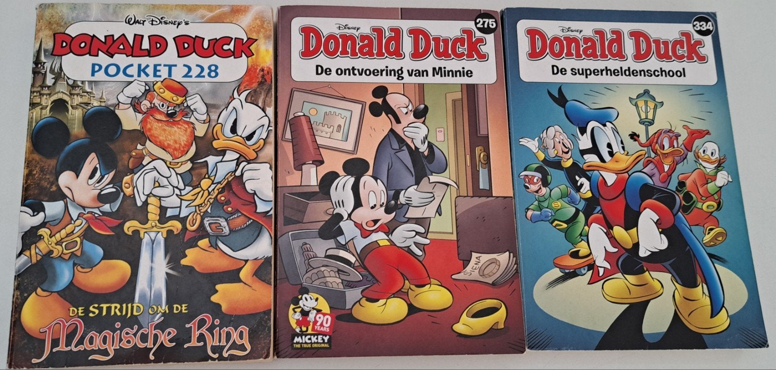 Donald duck pockets 228, 275 en 334, Meerdere stripboeken, Ophalen, Gelezen, Walt Disney  Donald duck
