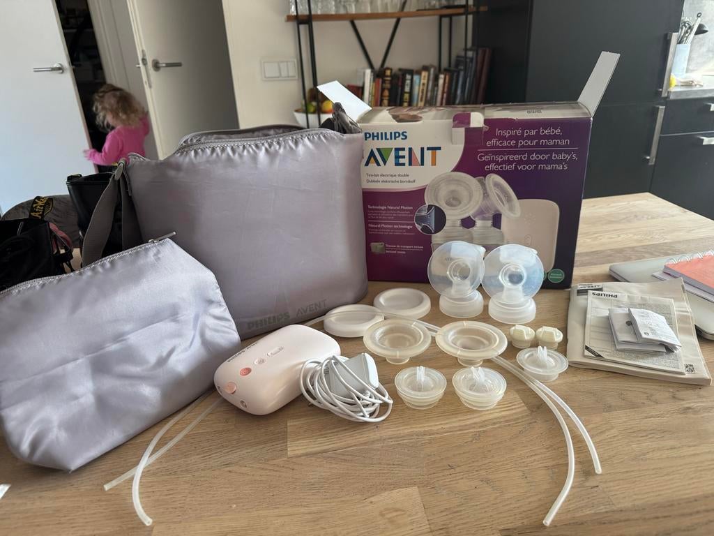 Philips Avent Dubbele Elektrische Borstkolf, Ophalen of Verzenden, Zo goed als nieuw, Borstkolf