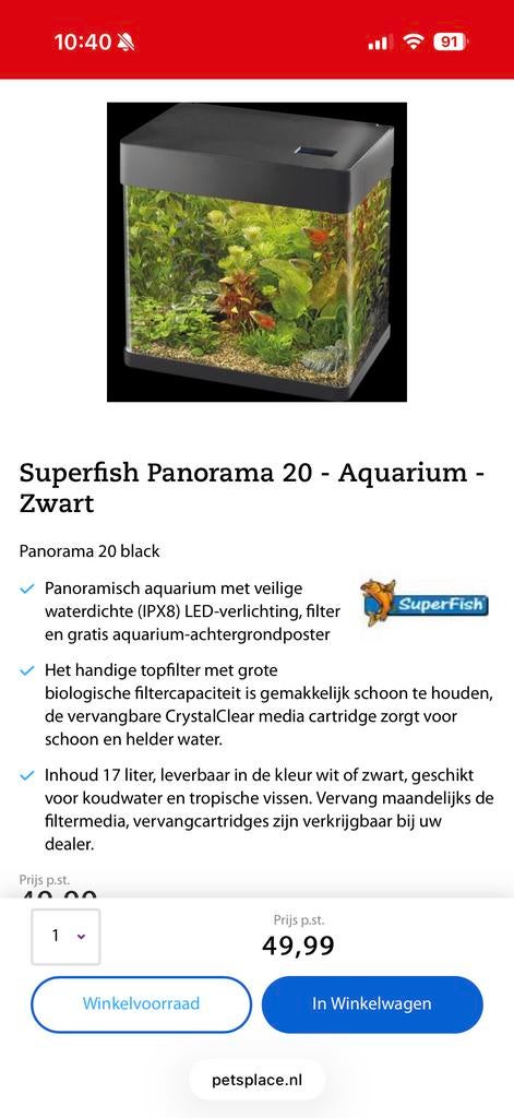 Superfish panorama 20L, Ophalen, Gebruikt, Overige typen