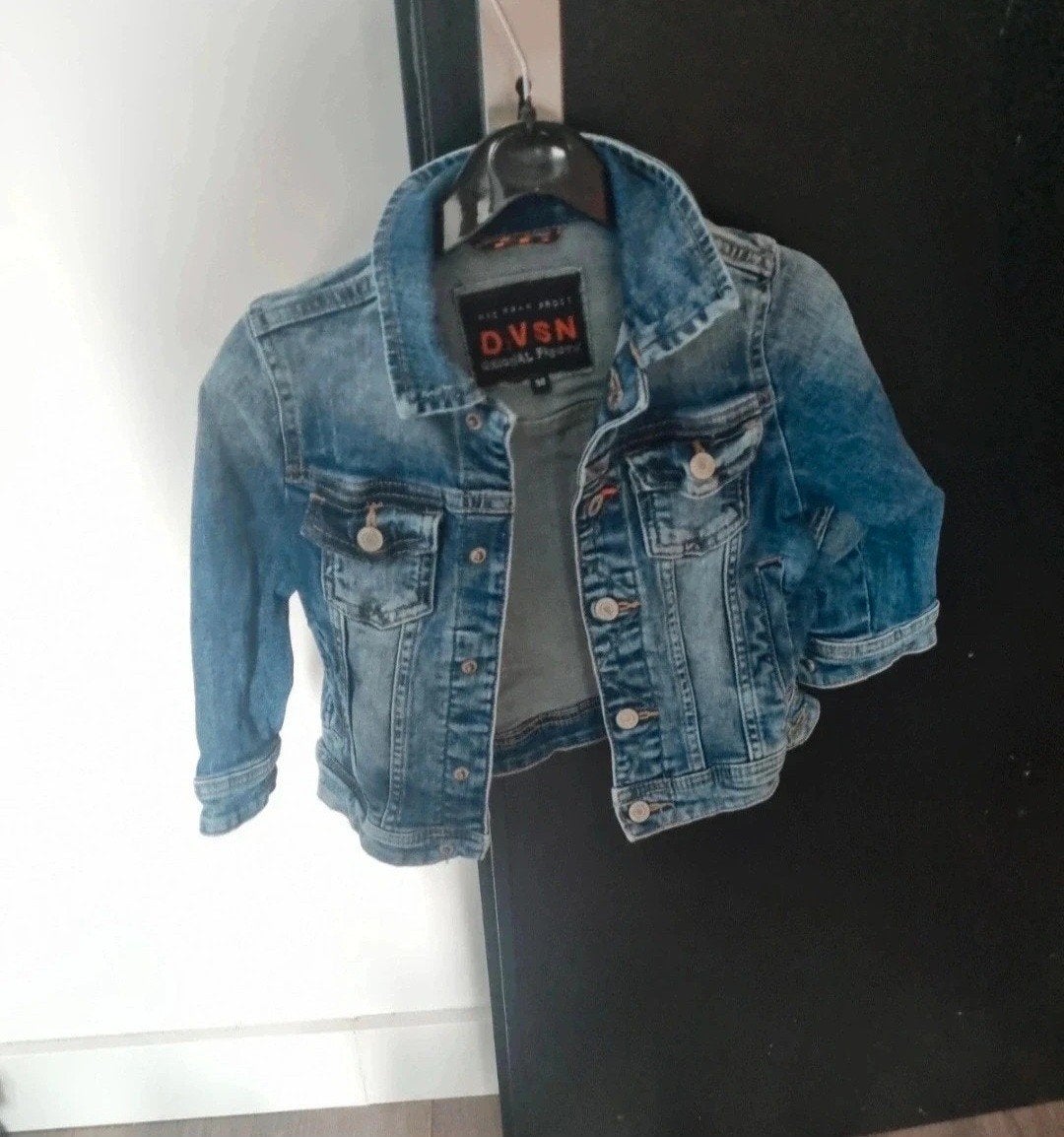 spijkerjasje maat 98, Kinderen en Baby's, Ophalen of Verzenden, Zo goed als nieuw, Meisje, Jas