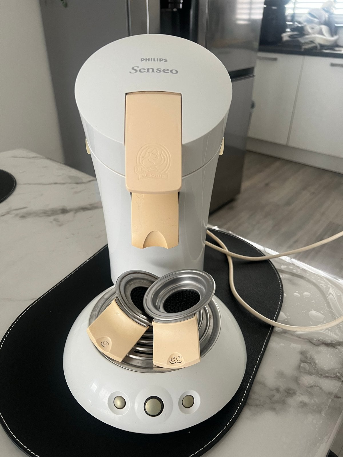 Philips Senseo Koffiezetapparaat - Wit/Beige, Ophalen, Koffiepads en cups, Gebruikt, Koffiemachine