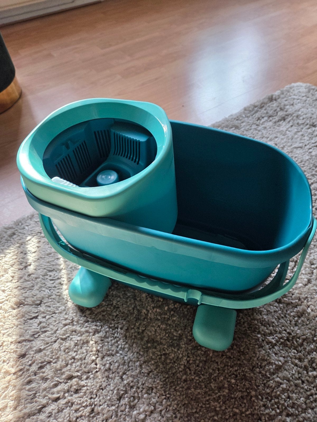 leifheit dweilemmer met centrifugefunctie - Turquoise, Ophalen, Dweilemmer, -bak, of -wagen