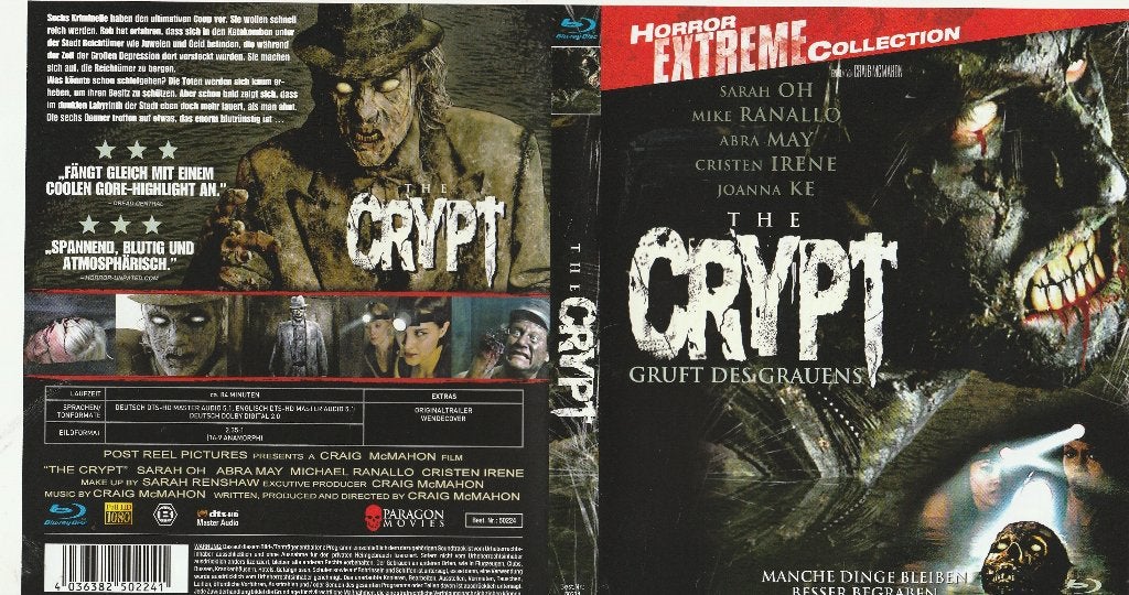 The crypt blu ray ( engels - duits ), Cd's en Dvd's, Ophalen of Verzenden, Zo goed als nieuw, Horror