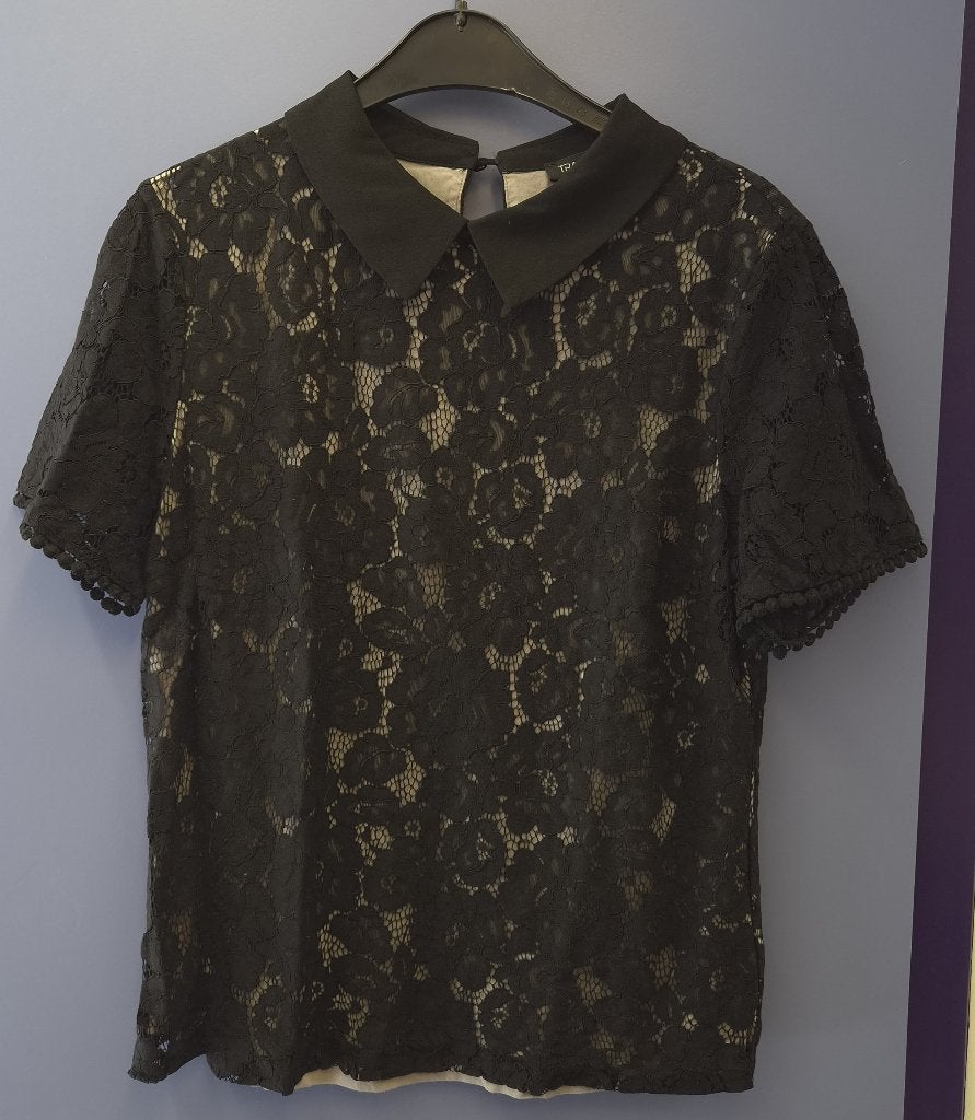 Tramontana kanten blouse top zwart | Mt M | Als nieuw 51887, Maat 38/40 (M), Info@tramontana.nl, Tramontana, Zwart