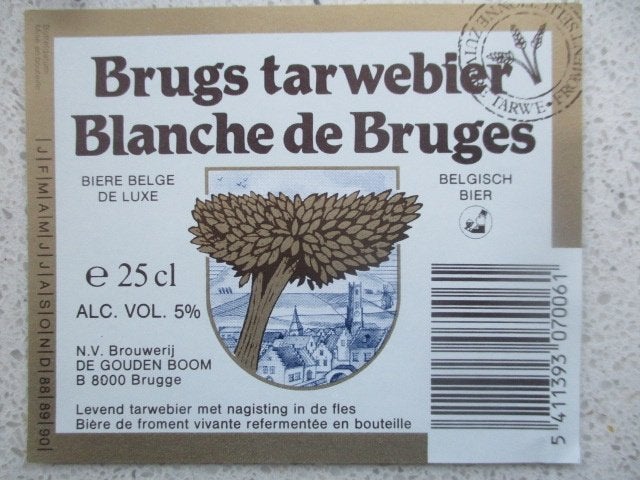 bieretiket Belgie 14-8 (4P) gouden boom, Verzamelen, Ophalen of Verzenden, Nieuw, Overige typen, Overige merken