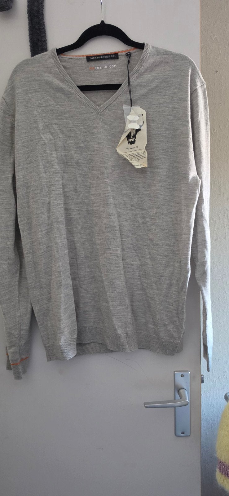 Nieuwe Merino V-hals trui - Maat XXL, Ophalen of Verzenden, Merino.com, Grijs, Maat 56/58 (XL)