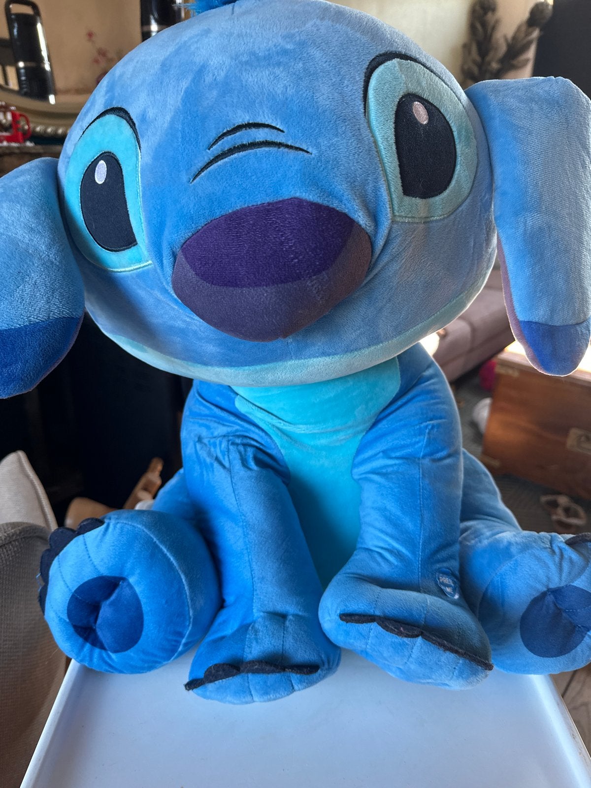 Grote Disney Stitch Knuffel - Zo goed als nieuw, Ophalen, Disney, Overige typen, Blauw