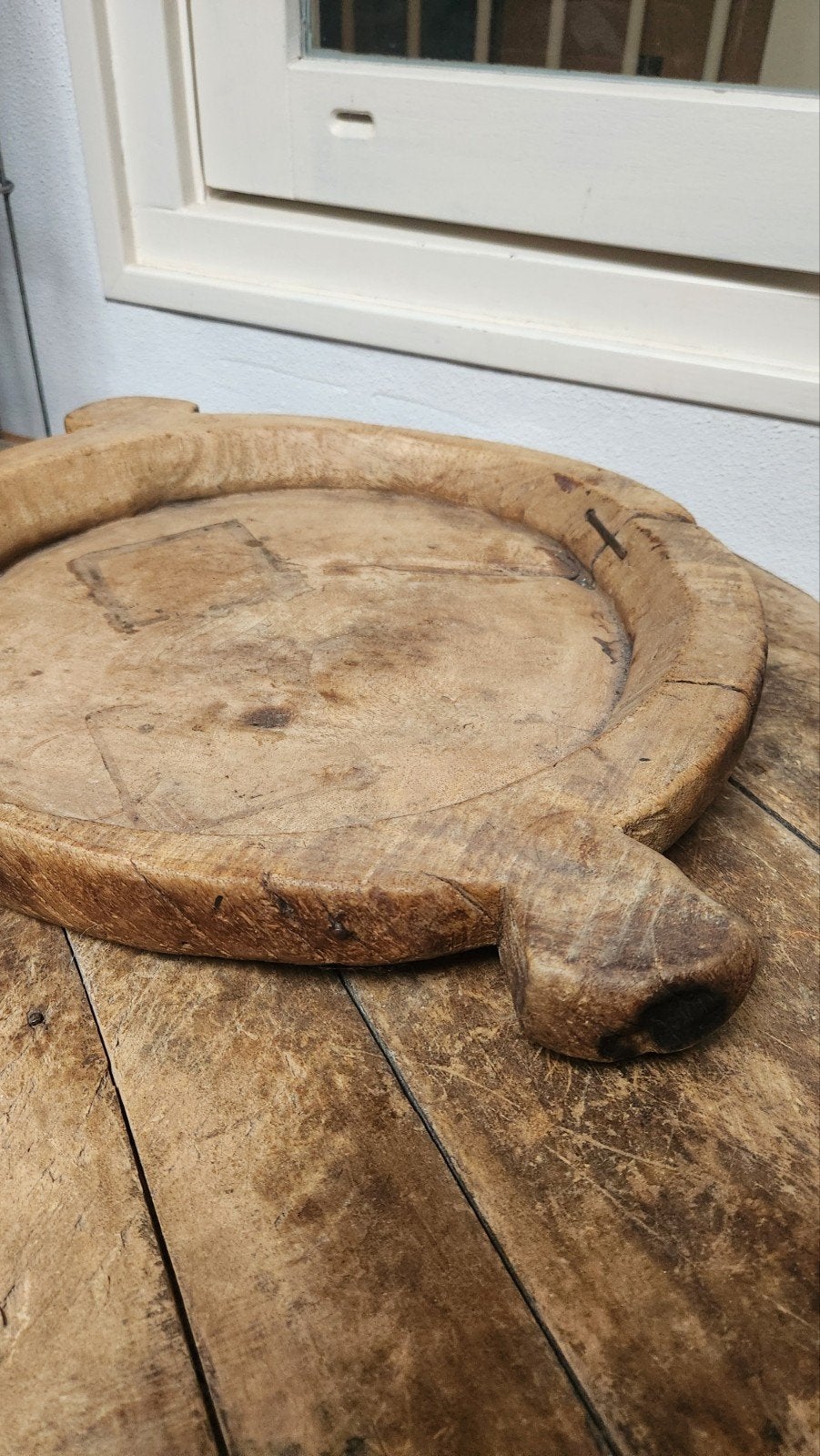 Oude Chapati schaal, Ophalen of Verzenden, Rechthoekig, Hout