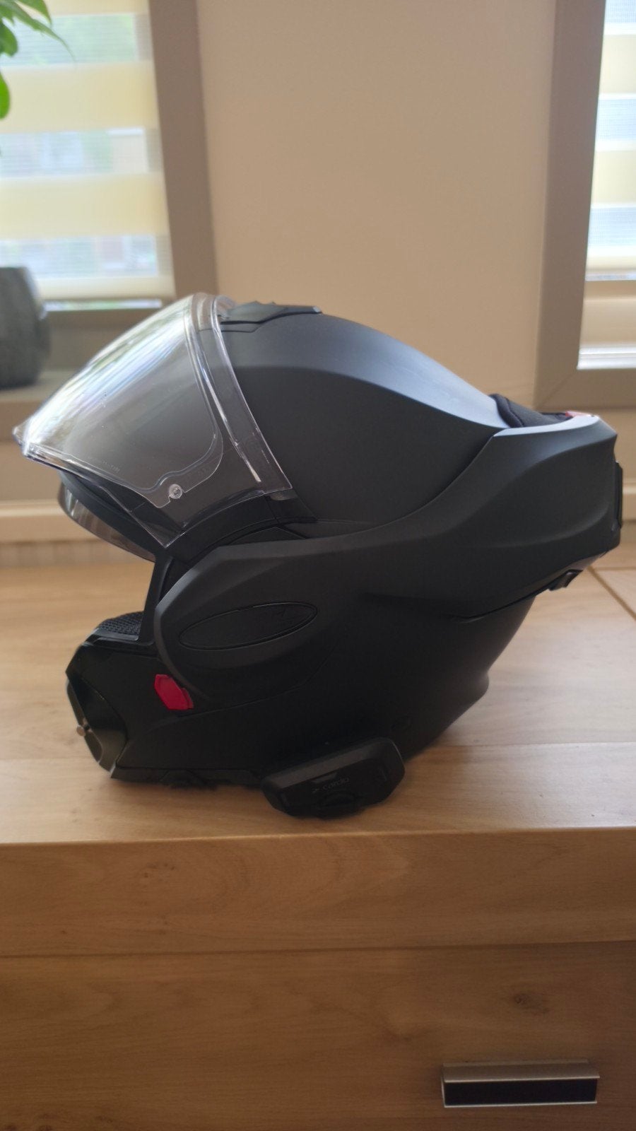 Scorpion EXO-Tech Evo Helm Maat L + Cardo Freecom 2X, Motoren, Overige merken, Systeemhelm, Ophalen of Verzenden, L