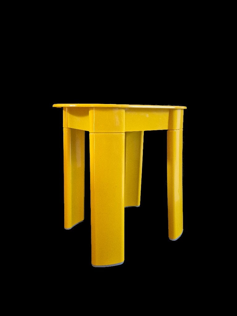 Toffe Pop-Art Gedy Olaf von Bohr design tafel bijzettafel, Huis en Inrichting, Ophalen of Verzenden, Gebruikt, Geel, Kunststof
